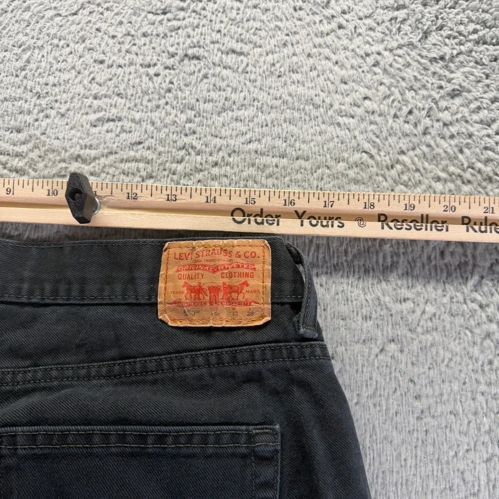 Levi's 550 Jeans Boys‎ 14 Husky Black Cotton Denim Straight Relaxed Fit Workwear